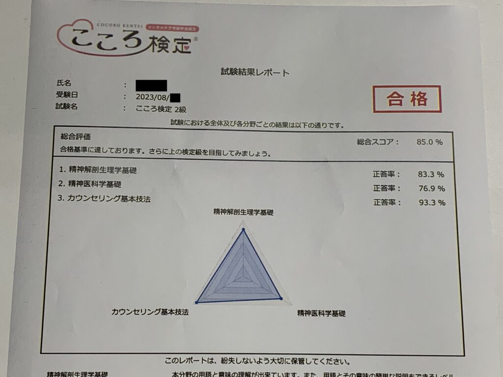 こころ検定2級に無事合格！短期間で合格できた理由は要約テキストと 